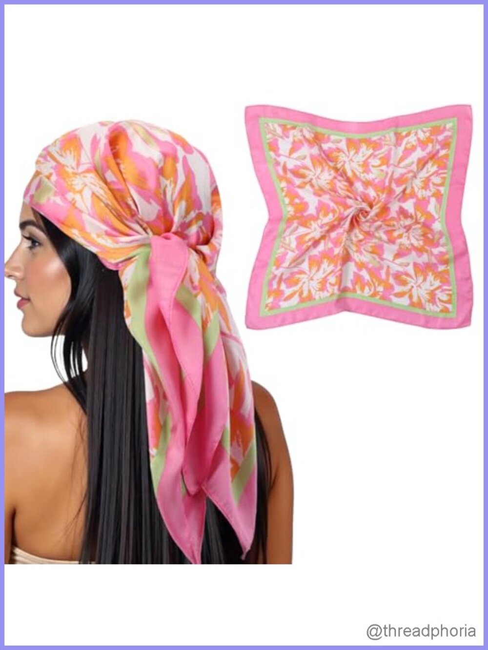 27.5" Square Satin Head Scarf Silky Polyester Satin Women Fashion Accessory